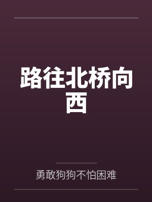 路往北桥向西 路往北桥向西