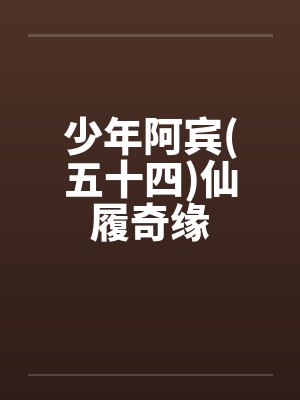 少年阿宾(五十四)仙履奇缘 少年阿宾(五十四)仙履奇缘