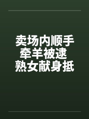 卖场内顺手牵羊被逮 熟女献身抵罪