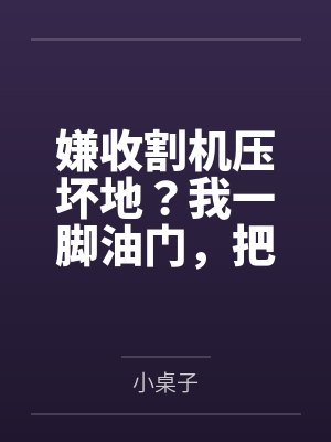 嫌收割机压坏地？我一脚油门，把暴雨留给白眼狼